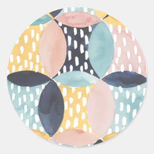 Abstract Circle Pattern Classic Round Sticker