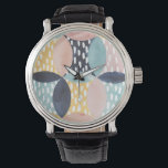 Abstract Circle Pattern Watch<br><div class="desc">Abstract Circle Pattern . Artist: Grace Popp. Image ID: 150359D.</div>
