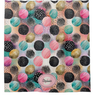 Abstract Circle Pattern -with Glitter & Speckles