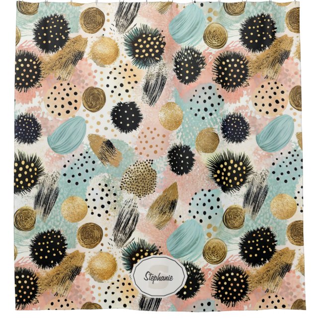 Abstract Circle Pattern -with Glitter & Speckles 2 (Front)