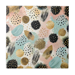 Abstract Circle Pattern -with Glitter & Speckles 2 Tile
