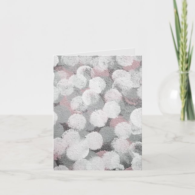 Abstract Circle Puffs Note Card (Front)