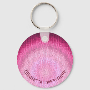 Abstract circle vitrage pink texture. keychain