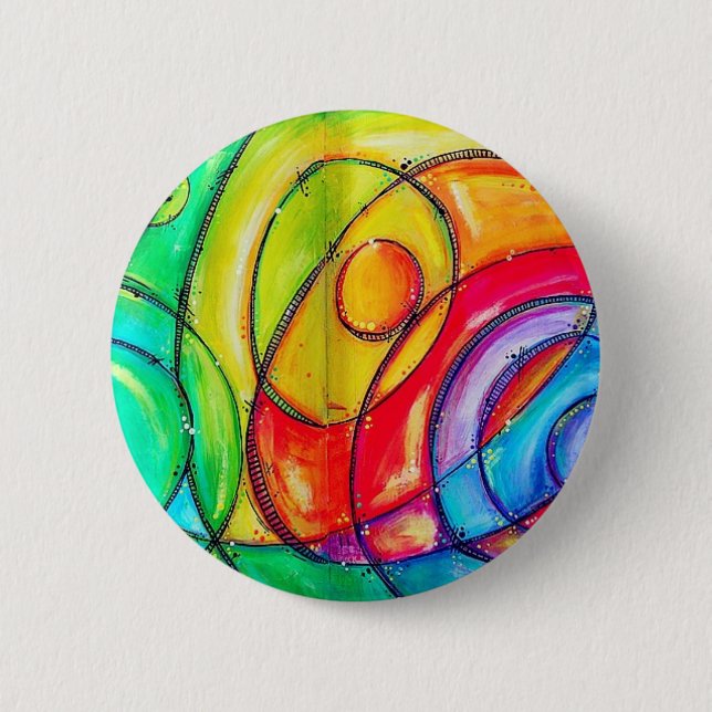 Abstract Circles 2 Inch Round Button (Front)