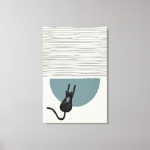Abstract circles Cat 3 Canvas Print