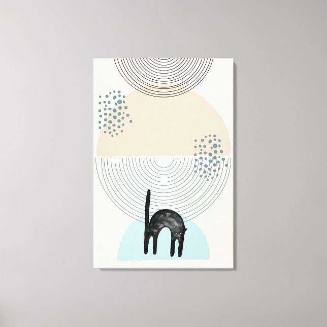 Abstract circles Cat 4 Canvas Print (Front)
