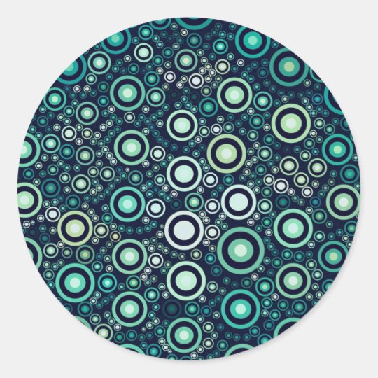 Abstract Circles Classic Round Sticker
