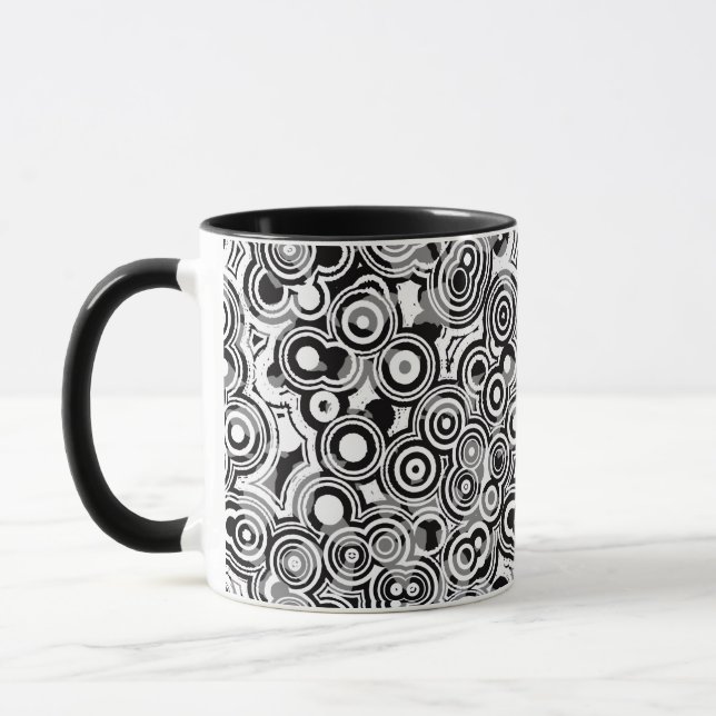 abstract circles coffee mug (Left)