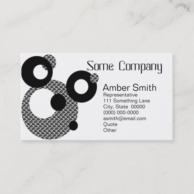 Abstract Circles Collection Business Card (Front)