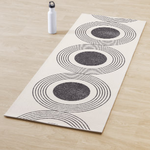 Abstract circles composition yoga mat