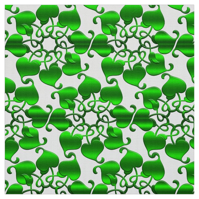 Abstract circles green element fabric (Swatch)