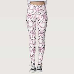 Abstract circles japanese pattern leggings