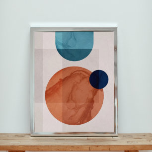 Abstract Circles on a White Background Photo Print