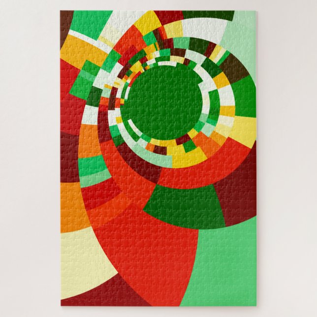 Abstract circles pattern jigsaw puzzle (Vertical)