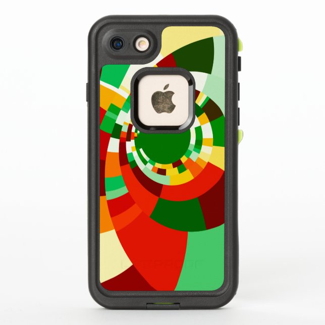 Abstract circles pattern LifeProof iPhone case (Back)