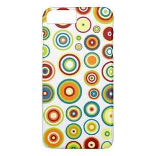 Abstract Circles Pattern Orange Blue Lime Brown Case-Mate iPhone Case
