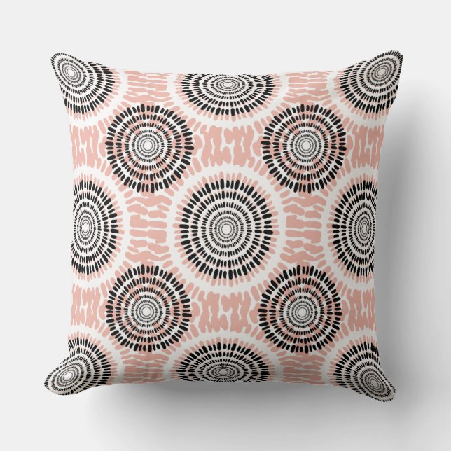 Abstract Circles Pattern throw pillows (Front)