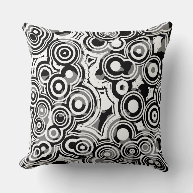 abstract circles pillow (Front)