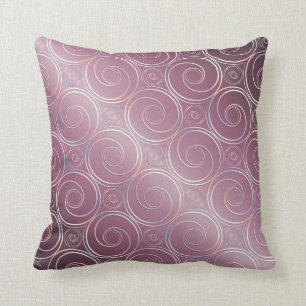 Abstract circles purple japanese pattern. throw pillow