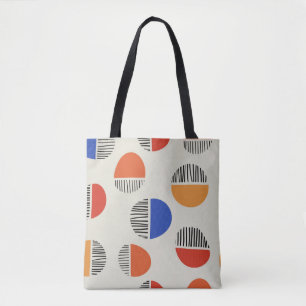 Abstract circles seamless pattern,background with  tote bag