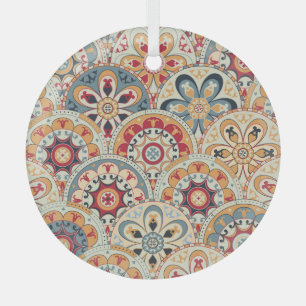Abstract Circles: Trendy Coloured Wallpaper Glass Ornament