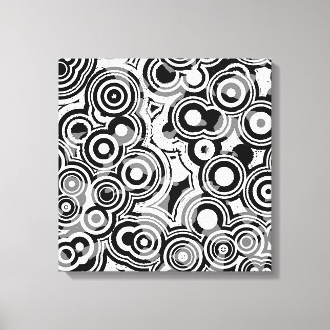 abstract circles wrapped canvas (Front)