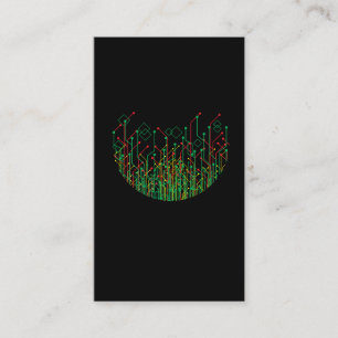 Abstract Circuit Board Binary computer scientist Business Card