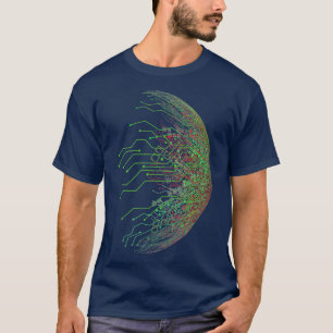 Abstract Circuit Board World Binary T-Shirt