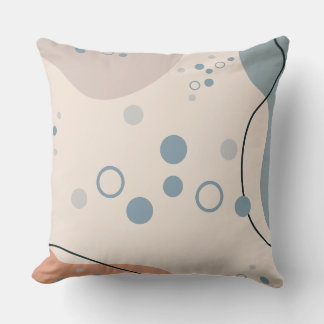 Abstract Circular Harmony Throw Pillow
