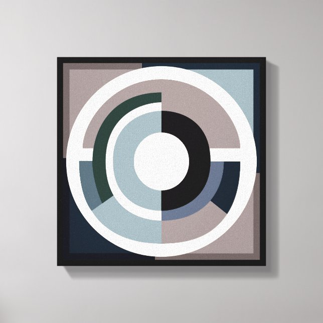 Abstract Circular Muted Tones - Stretched Canvas (Front)