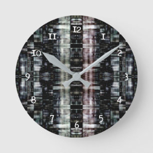 Abstract city at night round clock