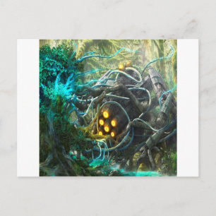 Abstract City Biochemical Postcard