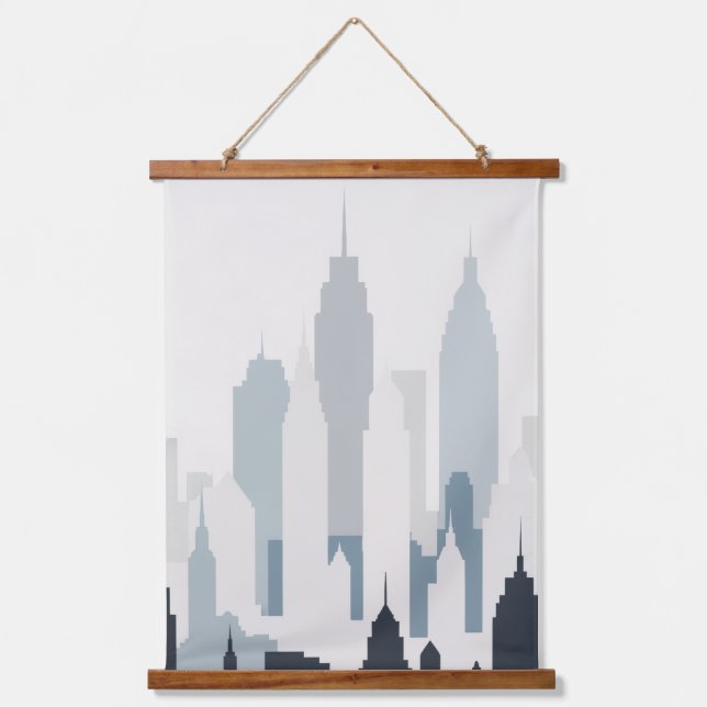Abstract City Hanging Tapestry (Front)