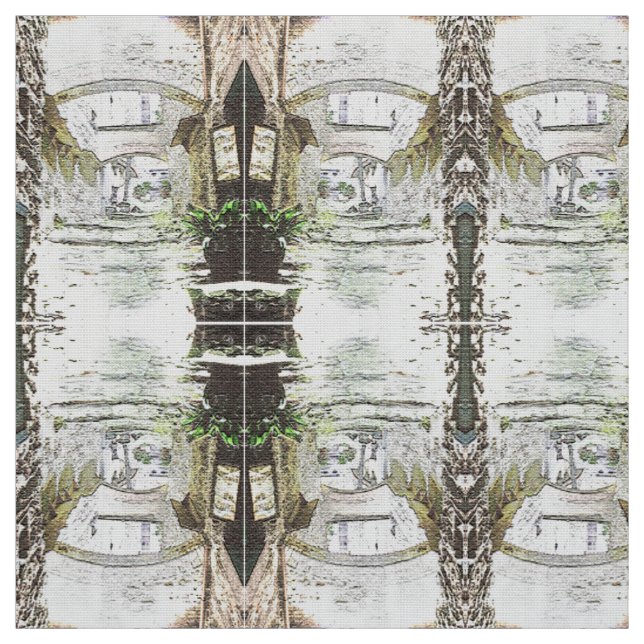 abstract city pattern.Tuscany old  city. Fabric (Swatch)