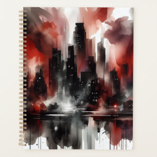 Abstract City Scape Canvas Art Print Planner