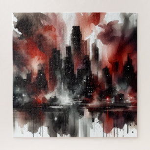 Abstract City Scape Jigsaw Puzzle