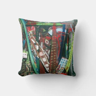 Abstract City Throw Pillow