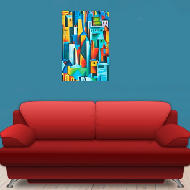 Abstract Cityscape Buildings Skyscrapers Art  Canvas Print (Creator Uploaded)