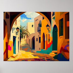 Abstract Cityscape Canvas Print Contemporary