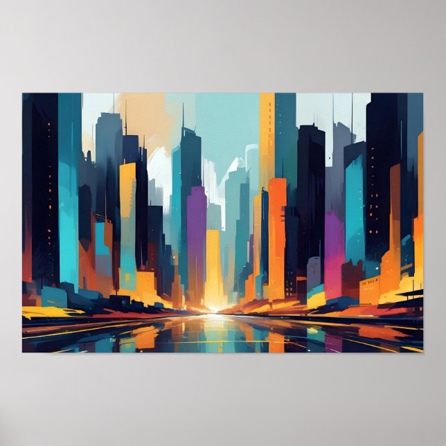 Abstract Cityscape Modern Architecture Background  Poster (Front)