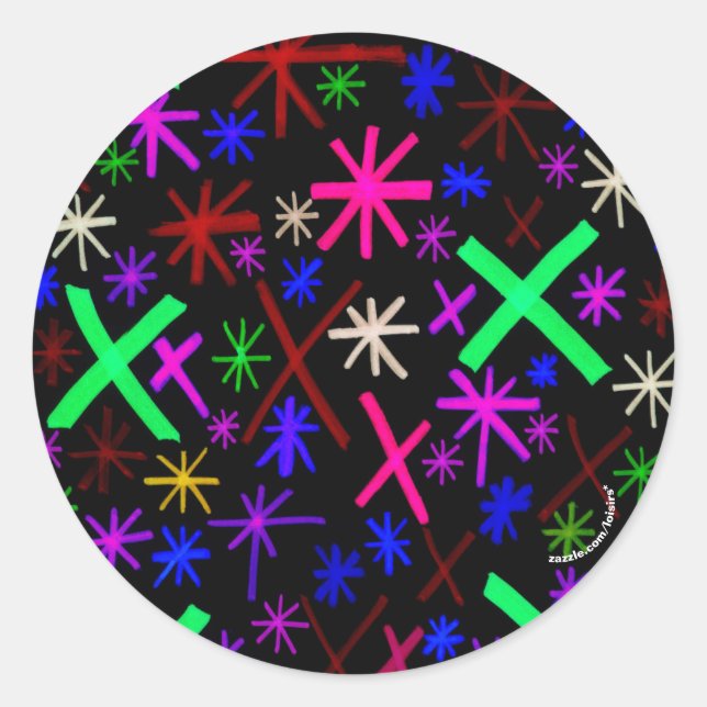 Abstract Classic Round Sticker (Front)