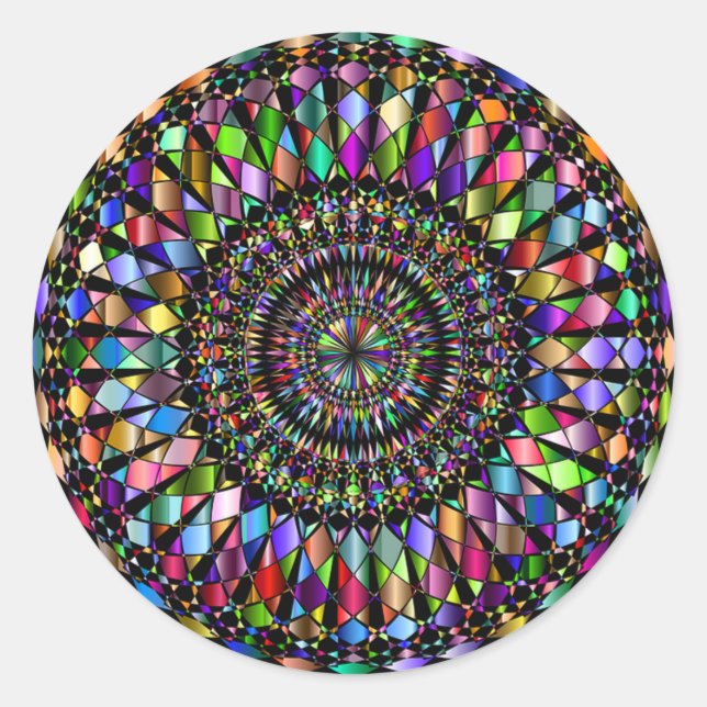 Abstract Classic Round Sticker (Front)