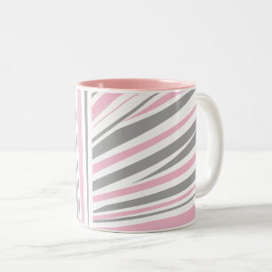 abstract classic zebra pattern Two-Tone coffee mug