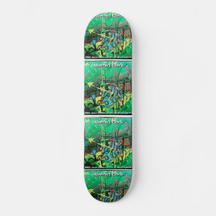 ABSTRACT CLOCK SKATEBOARD