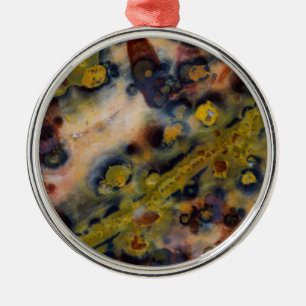 Abstract close up of Ocean Jasper Metal Ornament