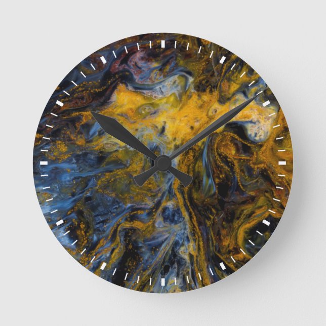 Abstract close up of Pietersite Round Clock (Front)