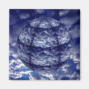 Abstract cloud 3D sphere Magnet