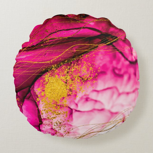 Abstract clouds-ART. Transparent creativity. Maste Round Pillow (Front)