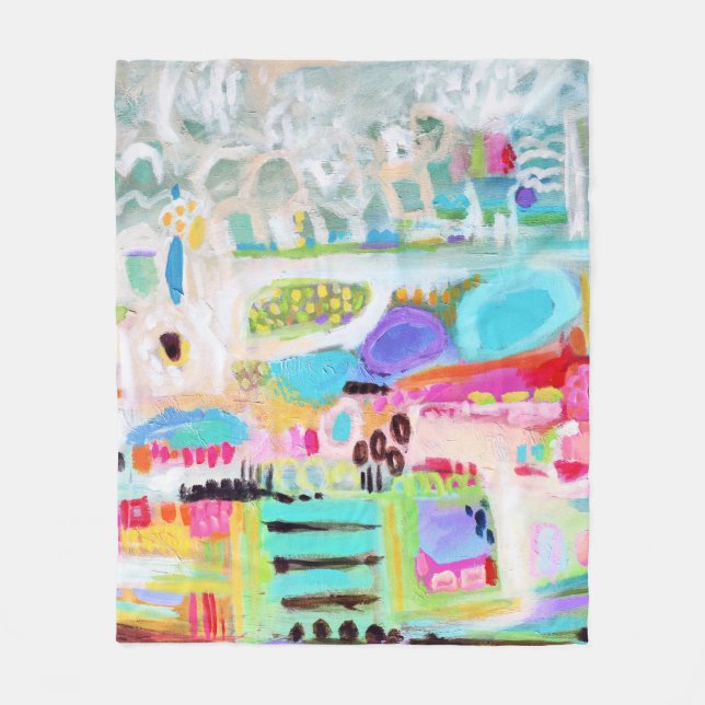 Abstract Clouds Fleece Blanket (Front)