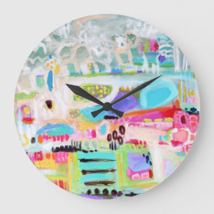 Abstract Clouds Large Clock